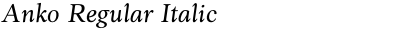 Anko Regular Italic
